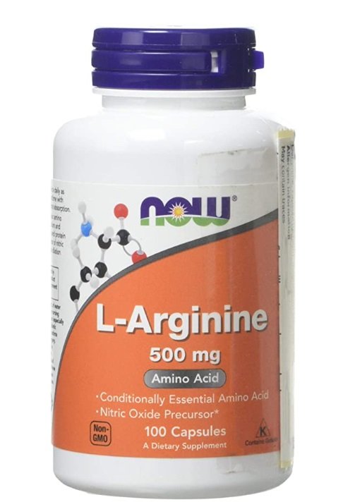 Now Foods L-Arginine Capsules, 500 mg, Standard, 100-Count 1
