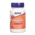 Now Foods Vitamin D3 2000IU Standard Capsules, 120-Count