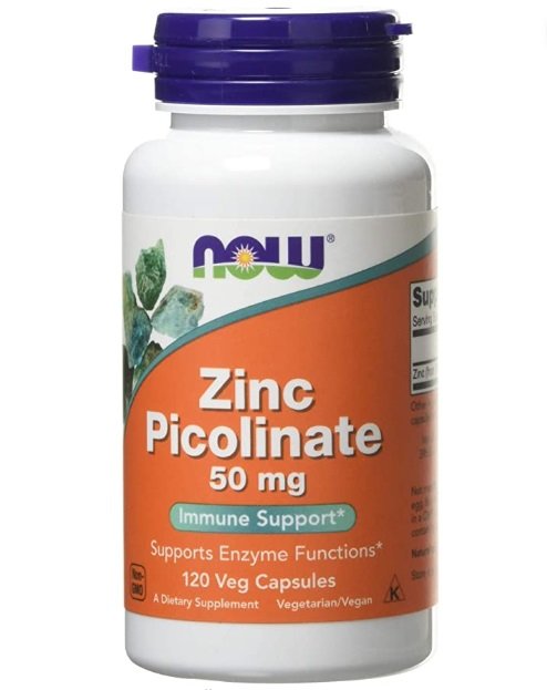 Now Foods Zinc Picolinate, 50mgCapsules, 120-Count 1